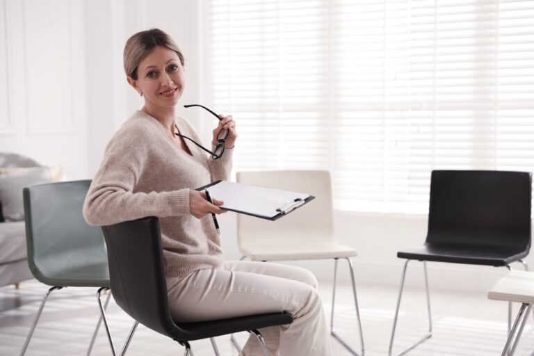 Counsellor wiating to help in rehab