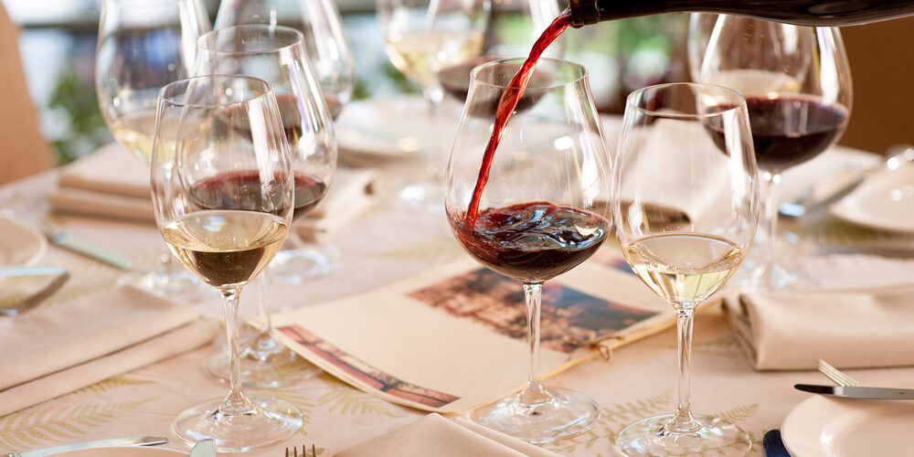 Wine being poured