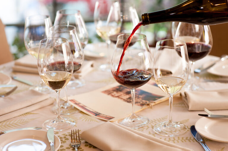 Wine being poured
