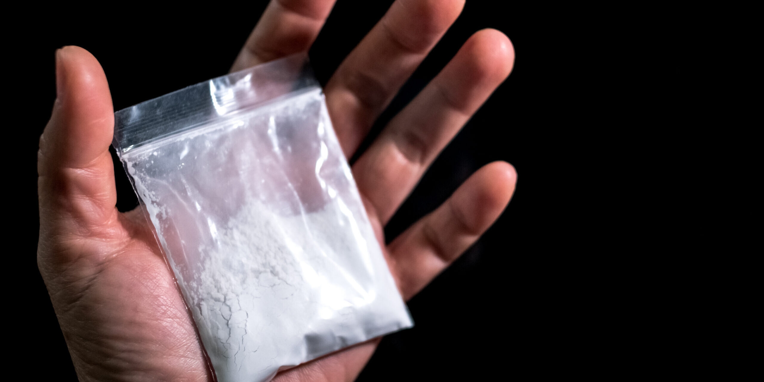 Ketamine in powder from in a plastic bag