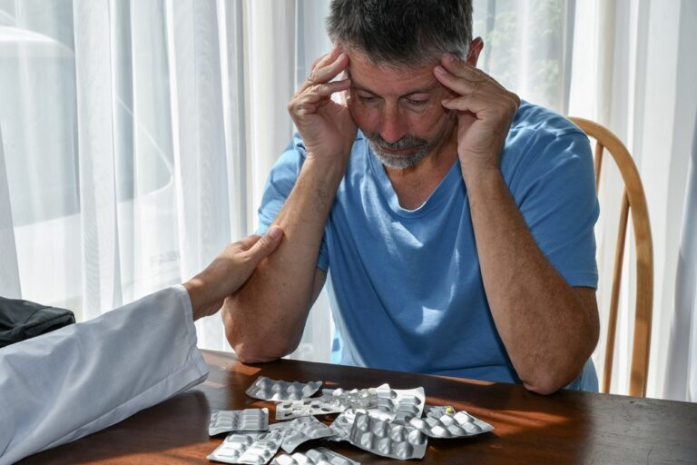 Individual getting help with addiction